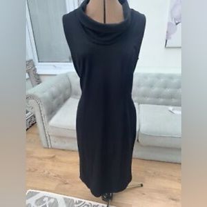 Adrienne Vittadini Black Cowl Neck Dress Size 10